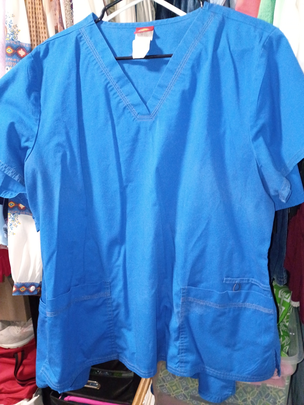 Dickies Royal Blue Work Shirt with Logo Tag